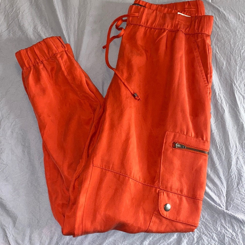 Banana Republic orange cargo pants